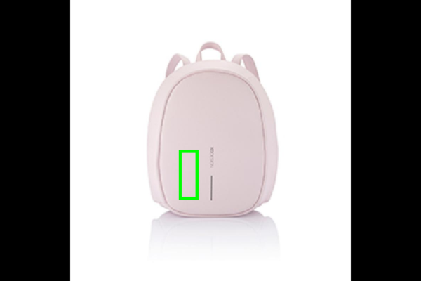 Elle Fashion Anti-Diebstahl-Rucksack: Logoposition – linker Bereich der Produktvorderseite