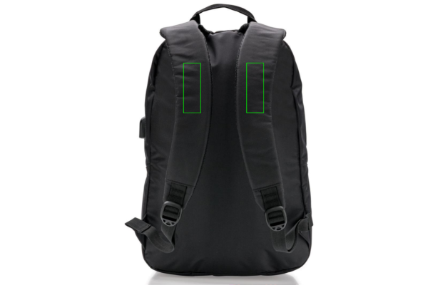 Sac à dos pour ordinateur Power USB: Emplacement du logo – sangle