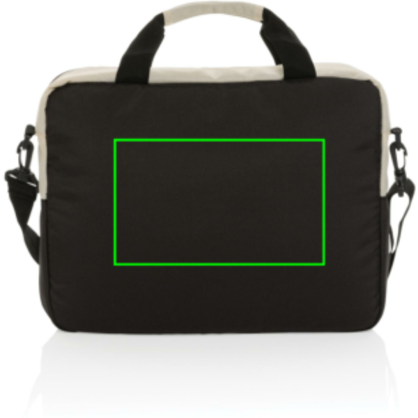 Kazu 15.6" laptopväska  AWARE™ RPET: Logotypens placering – produktens baksida