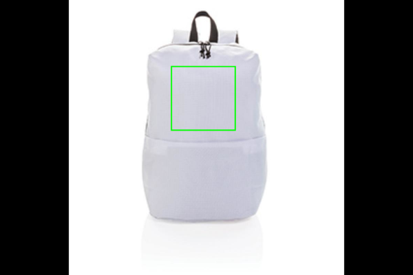 Casual Rucksack PVC-frei: Logoposition – oberer Bereich der Produktvorderseite