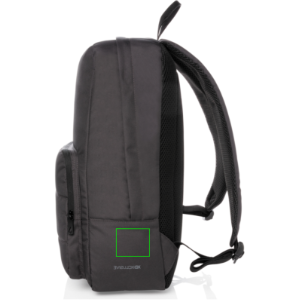 Impact AWARE™ RPET Basic 15,6-tolline sülearvuti seljakott: Logo asukoht – toote parem külg