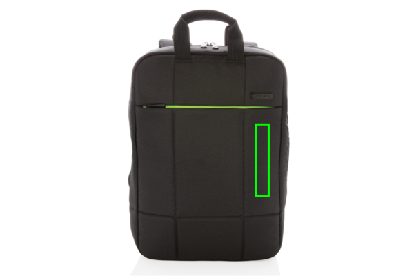 Soho business RPET 15.6" laptopryggsäck PVC-fri: Logotypens placering – höger del av produktens framsida