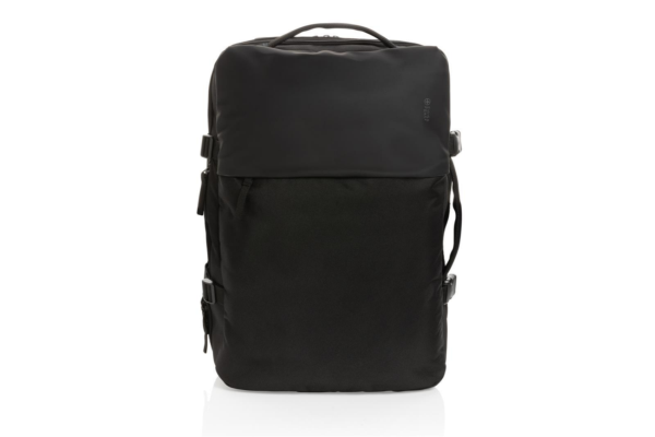 Swiss Peak AWARE™ RPET 15.6" erweiterbarer Wochenendrucksack: Logoposition – Gurt: rechte Seite