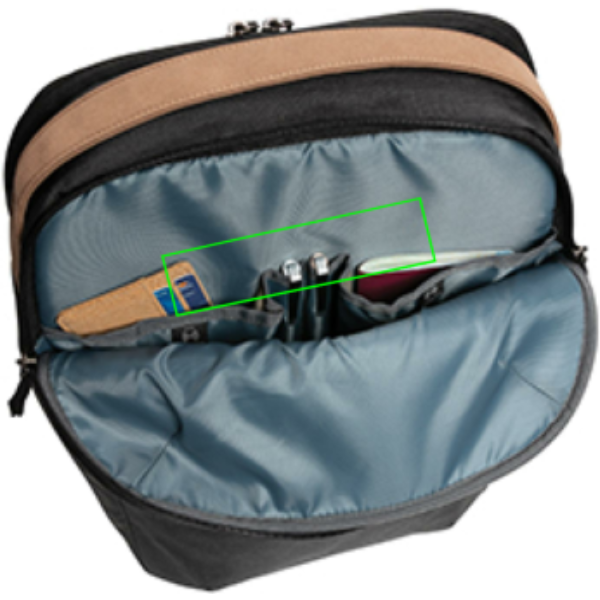 Impact AWARE™ 300D two tone deluxe 15.6" laptop backpack: Logo position – inside of the product