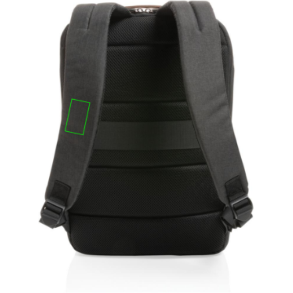 Impact AWARE™ 300D two tone deluxe 15.6" laptop backpack: Logo position – strap