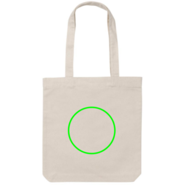 Impact AWARE™ 285gsm rcanvas tote bag undyed: Logo position – front of the product