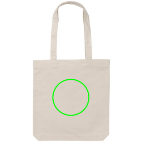 Impact AWARE™ 285gsm rcanvas tote bag undyed: Logo position – back of the product