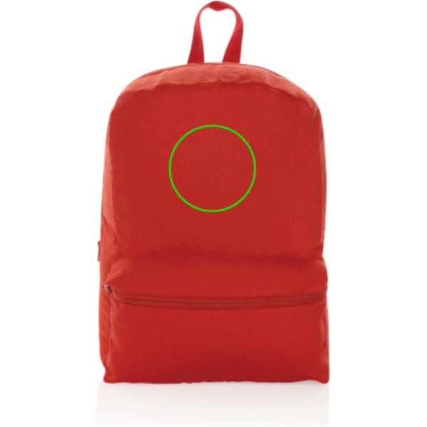Impact Aware™ 285 gsm rcanvas backpack: Logo position – upper front of the product