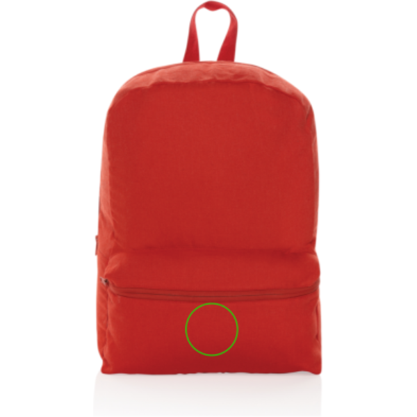 Impact Aware™ 285 gsm rcanvas backpack: Logo position – lower front of the product