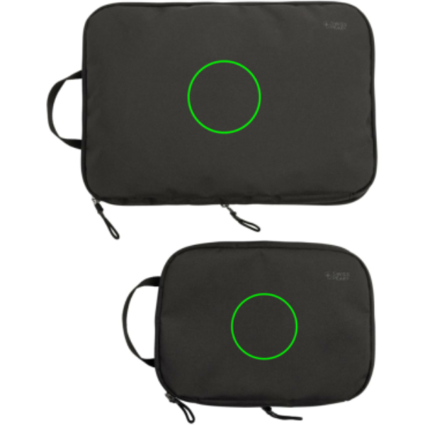 Swiss Peak Ridge AWARE™ RPET compression travel cubes 2pc: Logo position – front of the product