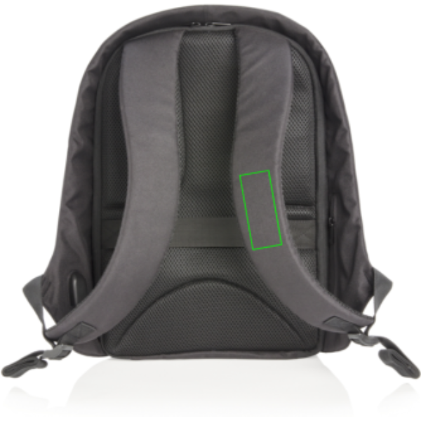 Swiss Peak 15,6" Anti-Diebstahl Laptop-Rucksack: Logoposition – Gurt: linke Seite