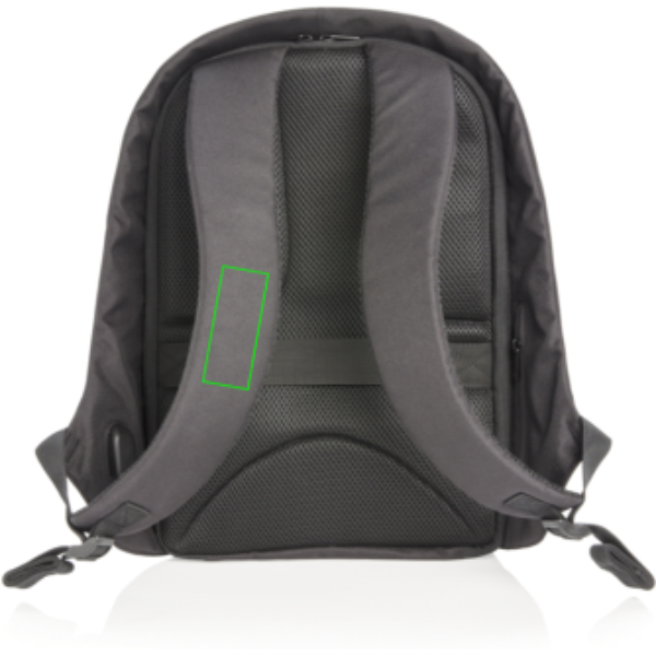 Swiss Peak 15,6" Anti-Diebstahl Laptop-Rucksack: Logoposition – Gurt: rechte Seite