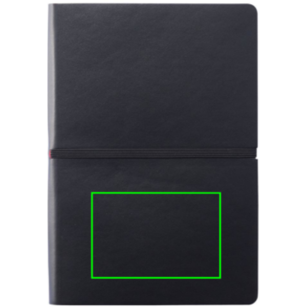 Deluxe softcover A5 notebook: Logo position – lower front of the product