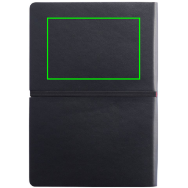 Deluxe softcover A5 notebook: Logo position – upper back of the product