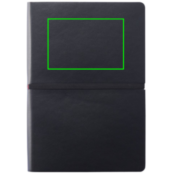 Deluxe softcover A5 notebook: Logo position – upper front of the product