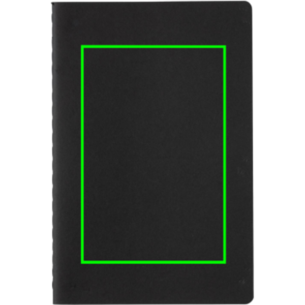 A5 standard softcover notebook: Logo position – centre front of the product