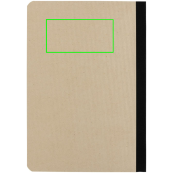Stylo Sugarcane paper A5 Notebook: Logo position – upper back of the product