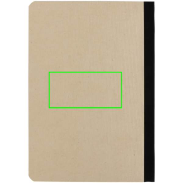 Stylo Sugarcane paper A5 Notebook: Logo position – centre back of the product