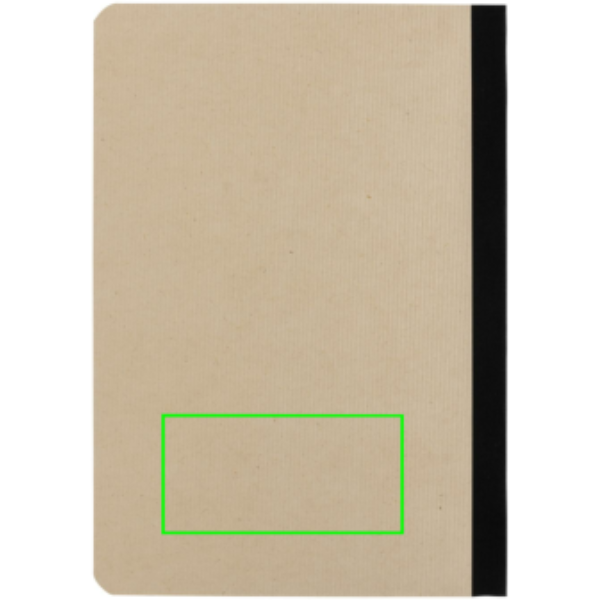 Stylo Sugarcane paper A5 Notebook: Logo position – lower back of the product