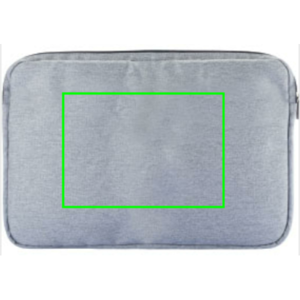 Kannettavan suojus 15” - PVC-vapaa: Logon sijainti – tuotteen takaosa