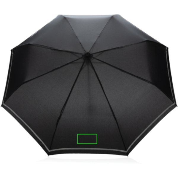 20,5" Impact AWARE™ RPET 190T Pongee Mini-Schirm mit Reflektorstreifen: Logoposition – Regenschirm