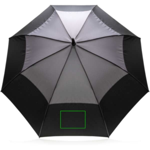 27" Impact AWARE™ RPET 190T sturmfester Regenschirm mit Auf-Automatik: Logoposition – Regenschirm