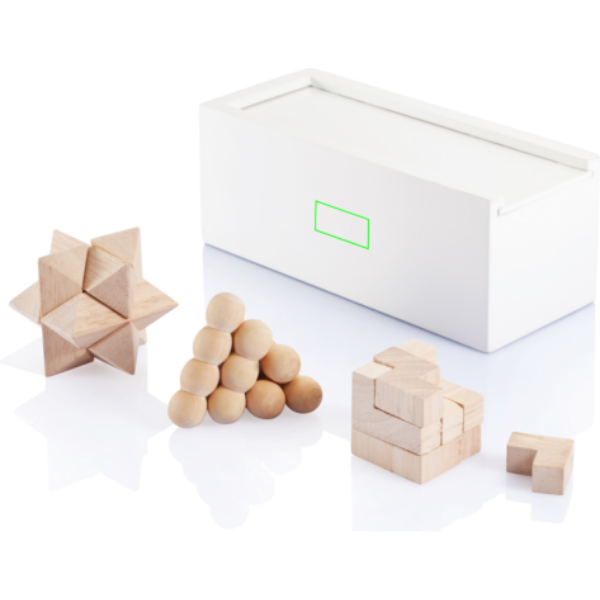 Coffret de 3 casse-têtes: Emplacement du logo — Centre du produit