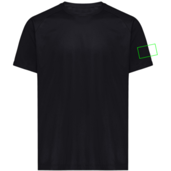 Tee-shirt de sport Iqoniq Tikal en polyester recyclé à séchage rapide: Emplacement du logo – manche gauche