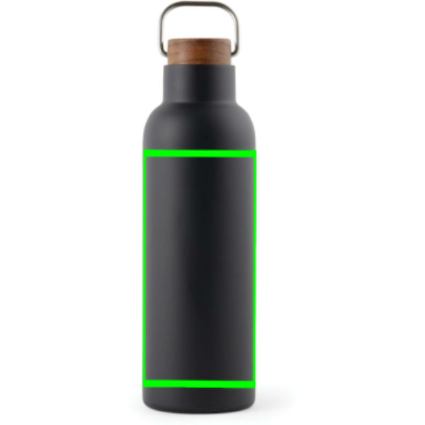 VINGA Ciro RCS recycled steel vacuum bottle 800 ml: Logo position – product