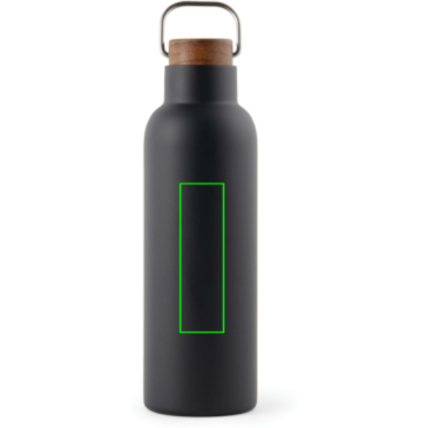 VINGA Ciro RCS recycled steel vacuum bottle 800 ml: Logo position – centre front of the product