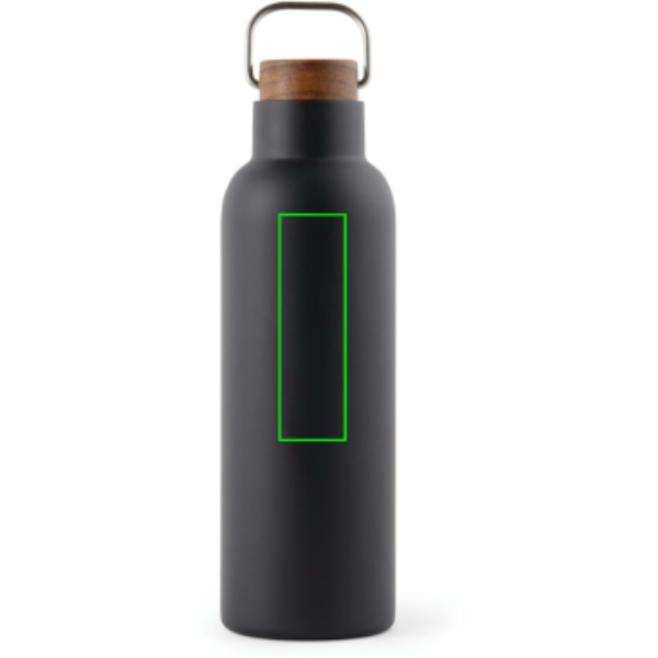 VINGA Ciro RCS recycled steel vacuum bottle 800 ml: Logo position – upper back of the product