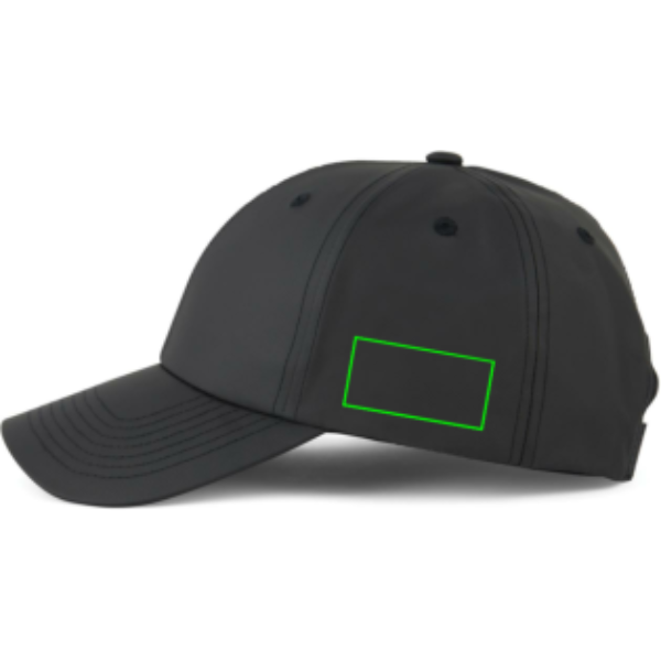 VINGA Baltimore AWARE™ Kappe aus recyceltem PET: Logoposition – linke Seite des Produkts