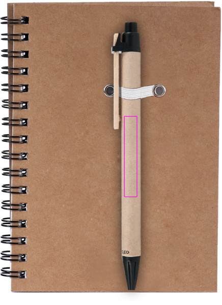 Bloc-notes A6 ECO KEYSTONE: Stylo, Côté