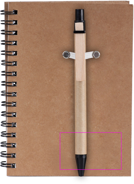 Bloc-notes A6 ECO KEYSTONE: Face avant, En bas à droite