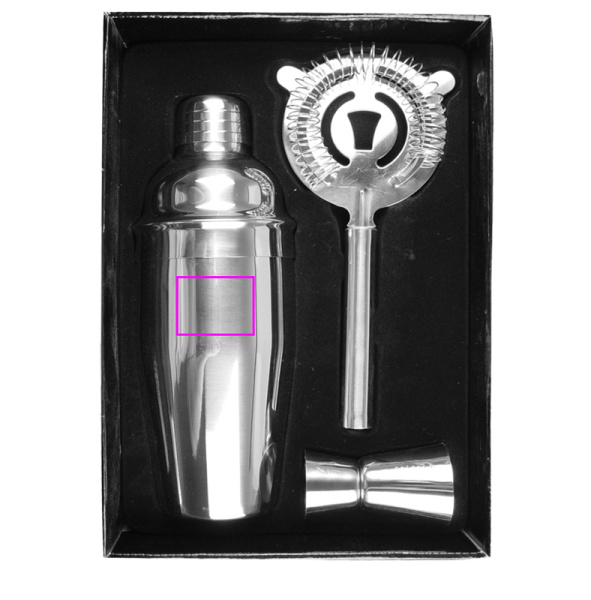 Coffret à cocktails en métal, 3 pièces MESSINA: Shaker