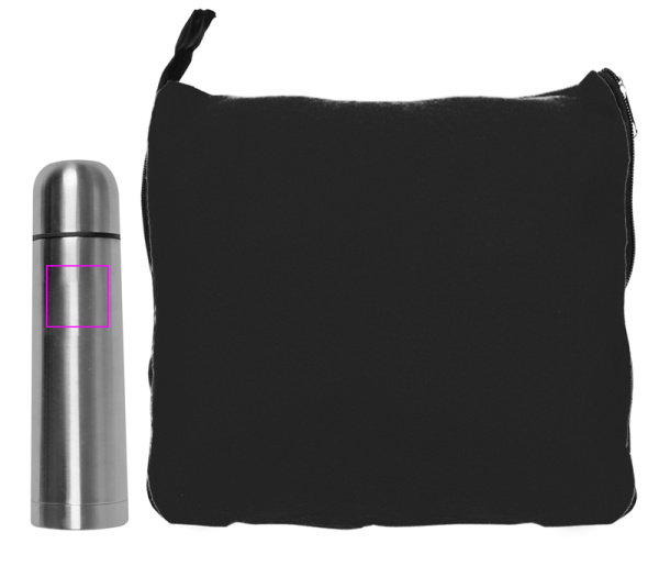 Set aus Fleecedecke und Thermosflasche LIVERPOOL: Vor der Thermoskanne