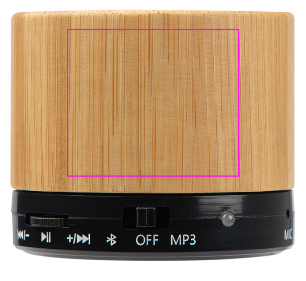 Enceinte Bluetooth en bambou FLEEDWOOD: Face avant