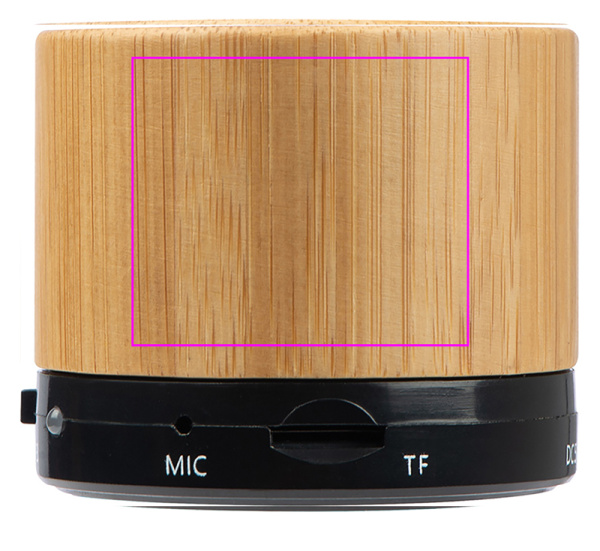 Enceinte Bluetooth en bambou FLEEDWOOD: Face arrière