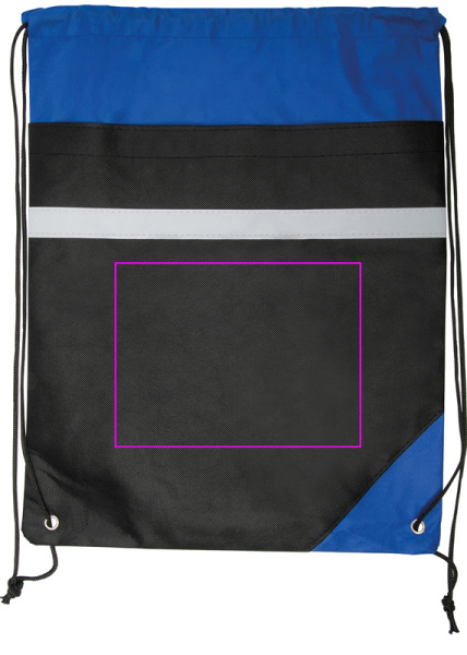 Sac à cordons réfléchissant BOCHUM: Face avant
