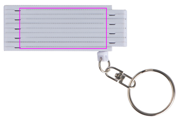 Porte-clés avec règle de 0,5 m: Face extérieure du mètre pliant
