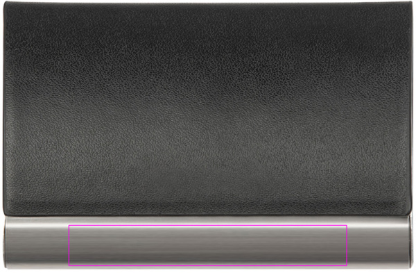 Business card holder CARDIFF: At the bottom, on the metal part