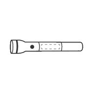 Lampe LED Maglite® USA 3D: Sur 1 face de la lampe torche