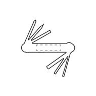 Outil multifonction Bamboo Black Tool: Sur la première face