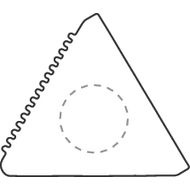 Grattoir à glace Triangle: Sur la face avant