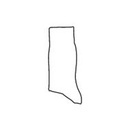 Chaussettes en coton: Toute la surface des chaussettes et de la carte d’en-tête