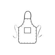 Tablier en coton recyclé (170 g/m²): Sur la poche
