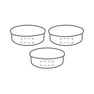 Zestaw miseczek do tapas Tapas Trio Valencia: matching in black on 1st side of the 3 dishes