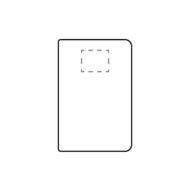 Carnet A5 à couverture en rPET Porta: Sur la face avant, En haut