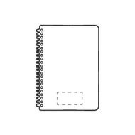 Kaffepapper Notebook Wire-O A5: på framsidan, längst ner, individuellt namn