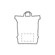 Nolan GRS RPET Filz Rucksack: auf der Fronttasche